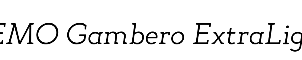 FSP DEMO Gambero ExtraLight Italic