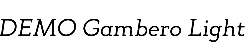 FSP DEMO Gambero Light Italic