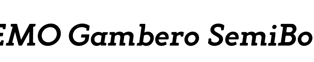 FSP DEMO Gambero SemiBold Italic