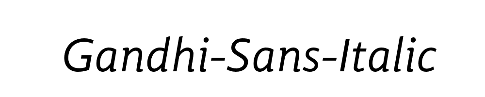 Gandhi-Sans-Italic