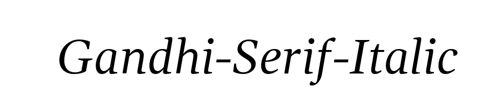 Gandhi-Serif-Italic