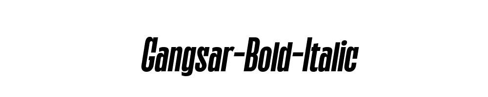 Gangsar-Bold-Italic