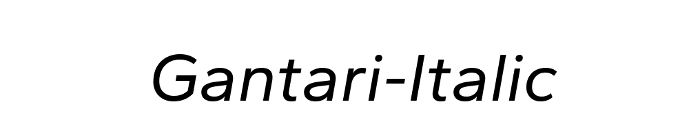 Gantari-Italic