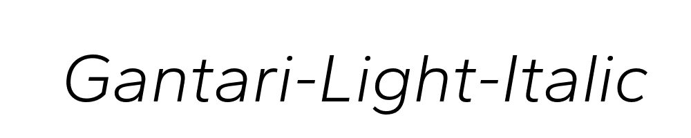 Gantari-Light-Italic