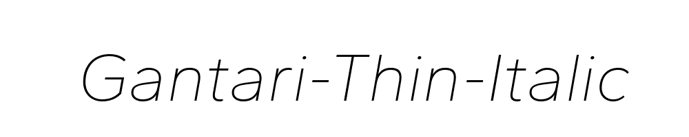 Gantari-Thin-Italic