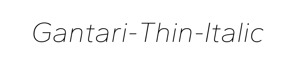 Gantari-Thin-Italic