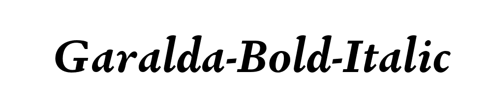 Garalda-Bold-Italic