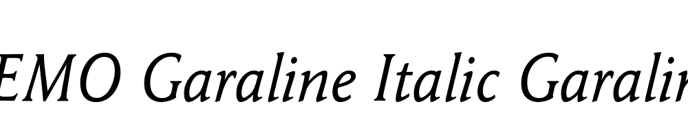 FSP DEMO Garaline Italic Garaline Italic