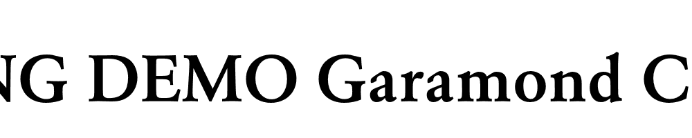  DEMO Garamond Classic FS Bold