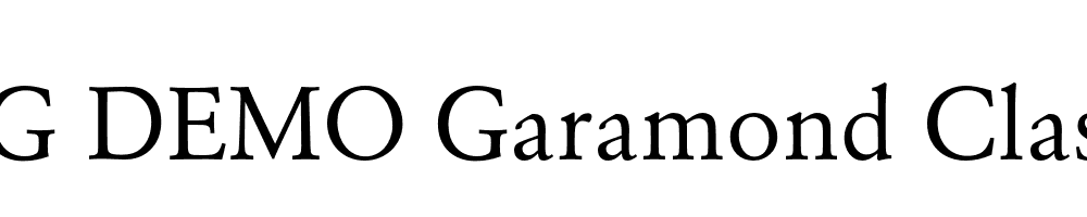  DEMO Garamond Classic FS Regular