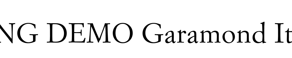  DEMO Garamond Italian Regular