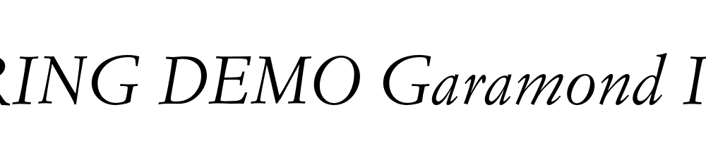  DEMO Garamond Italian Italic