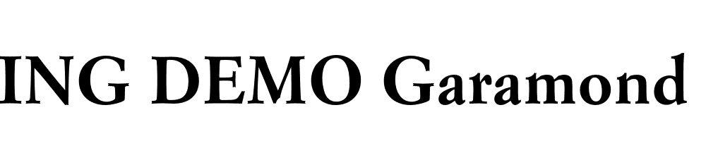  DEMO Garamond Italian Bold