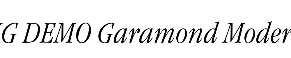  DEMO Garamond Modern FS Lt Italic