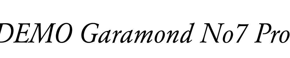 FSP DEMO Garamond No7 Pro Italic