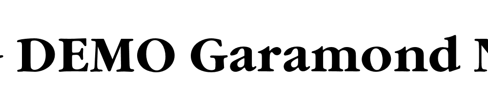  DEMO Garamond Nova Pro Bold