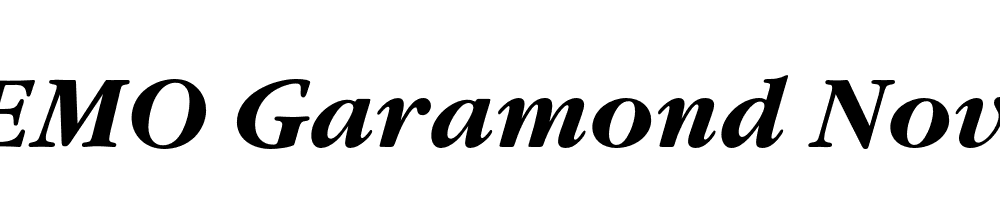  DEMO Garamond Nova Pro Bold Italic