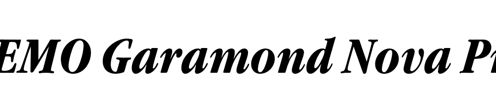  DEMO Garamond Nova Pro Cd Bold Italic