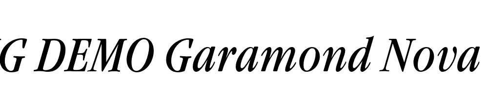  DEMO Garamond Nova Pro Cd Italic