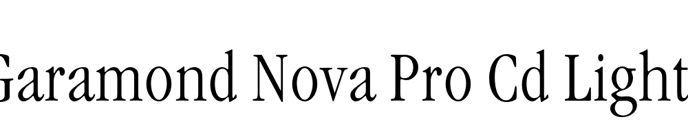  DEMO Garamond Nova Pro Cd Light Regular