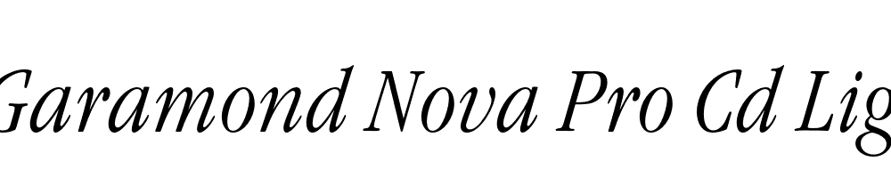  DEMO Garamond Nova Pro Cd Light Italic