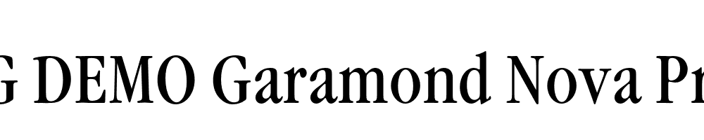  DEMO Garamond Nova Pro Cd Regular