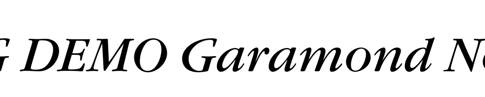  DEMO Garamond Nova Pro Italic