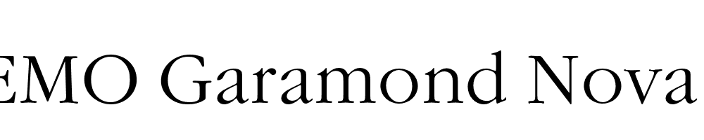  DEMO Garamond Nova Pro Light Regular