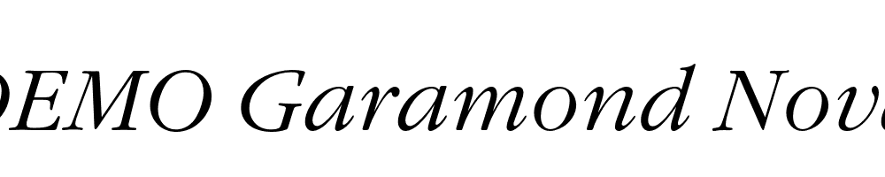  DEMO Garamond Nova Pro Light Italic