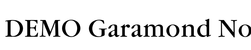  DEMO Garamond Nova Pro Regular