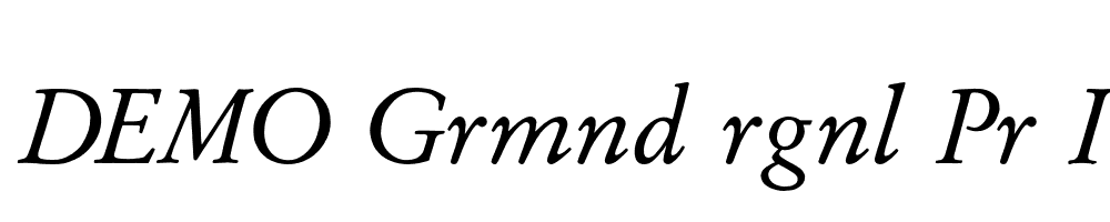 FSP DEMO Grmnd rgnl Pr Italic