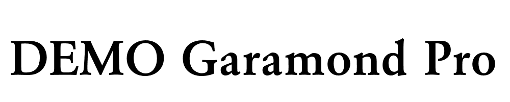 FSP DEMO Garamond Pro Bold