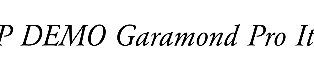 FSP DEMO Garamond Pro Italic