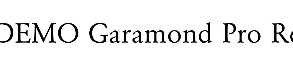 FSP DEMO Garamond Pro Regular