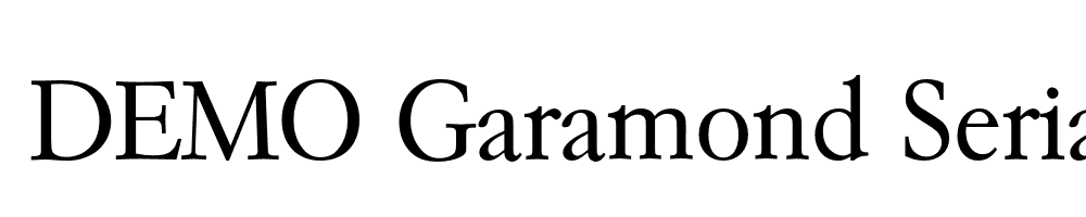  DEMO Garamond Serial Light Regular