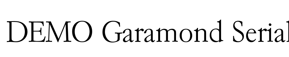  DEMO Garamond Serial Xlight Regular