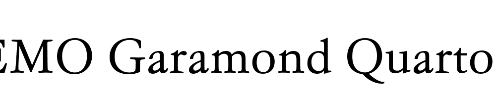 FSP DEMO Garamond Quarto Regular