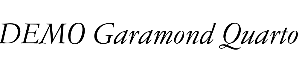 FSP DEMO Garamond Quarto Italic