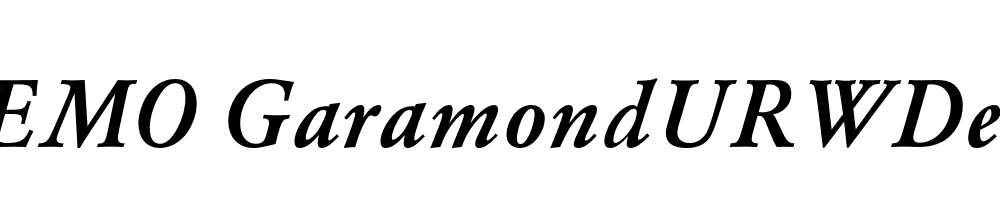 FSP DEMO GaramondURWDem Italic