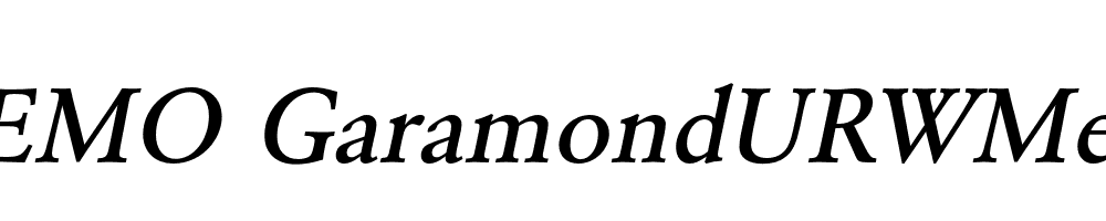 FSP DEMO GaramondURWMed Italic