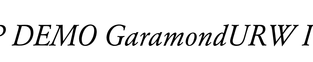 FSP DEMO GaramondURW Italic