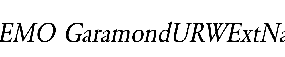 FSP DEMO GaramondURWExtNar Italic