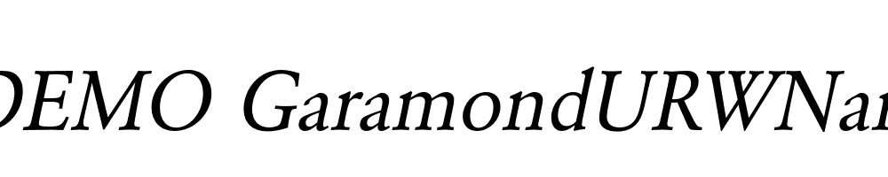 FSP DEMO GaramondURWNar Italic