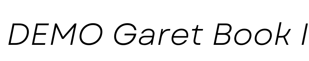 FSP DEMO Garet Book Italic