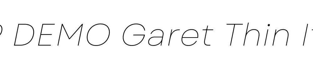 FSP DEMO Garet Thin Italic