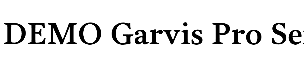  DEMO Garvis Pro Semibold Regular