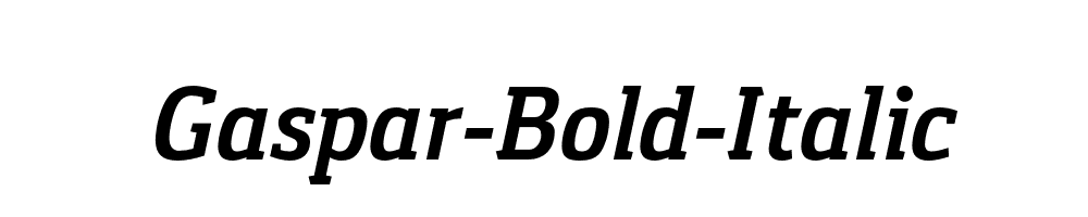 Gaspar-Bold-Italic