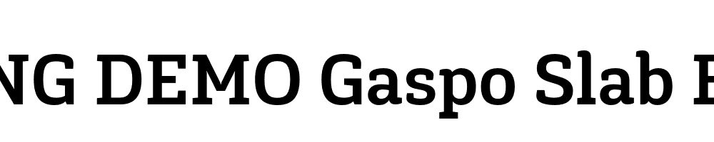  DEMO Gaspo Slab Bold Regular