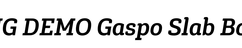  DEMO Gaspo Slab Bold It Regular