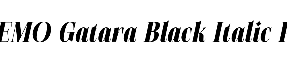 FSP DEMO Gatara Black Italic Regular